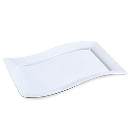Fineline Settings White Rectangle Salad Plate 1406-WH